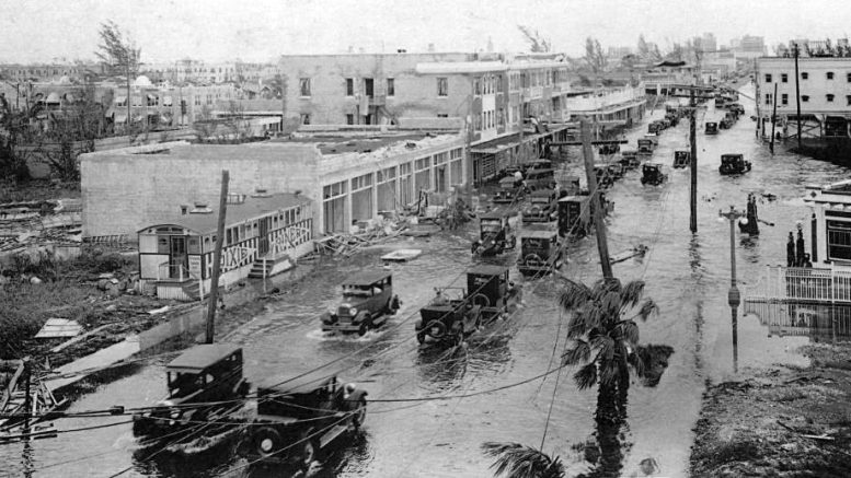 Flooded Street in Miami in 1926